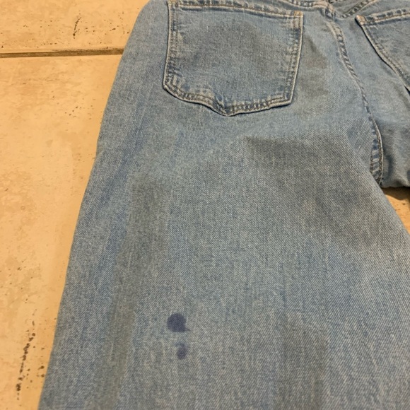 H&M Patchwork Denim Jeans - Straight Leg, Adjustable Waist - Size US 20 (14A+) - Picture 6 of 8